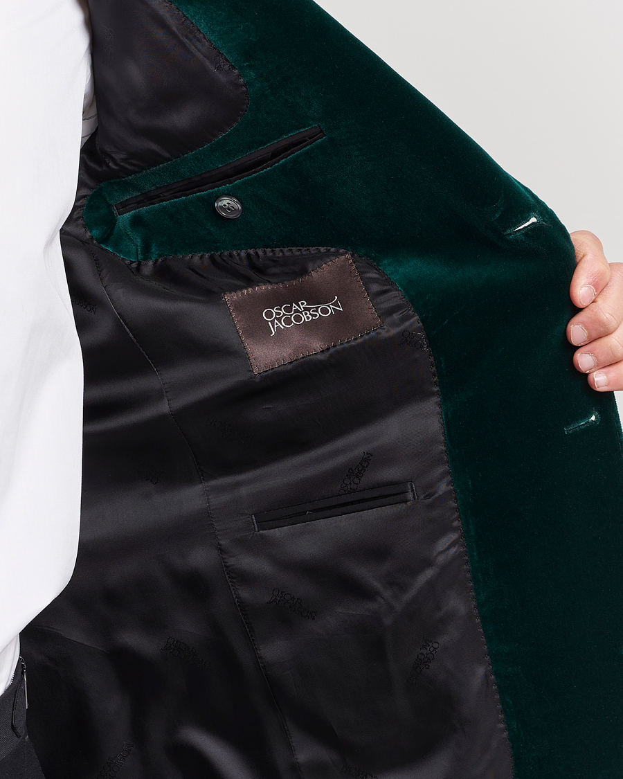 Herren | Sakkos | Oscar Jacobson | Fogerty Velvet Blazer Green