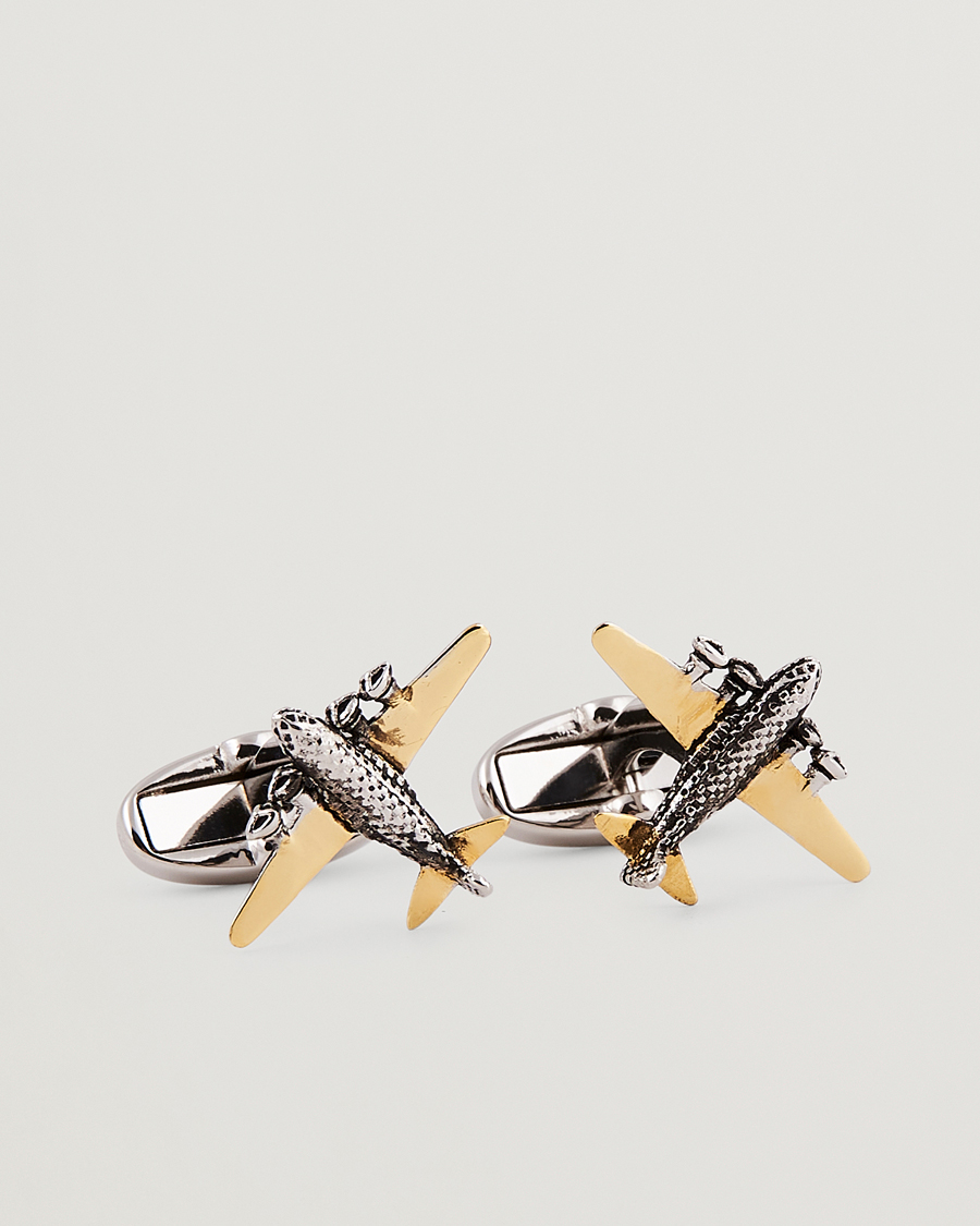 Herren | Paul Smith Airplane Silver Cufflink Gold | Paul Smith | Airplane Silver Cufflink Gold