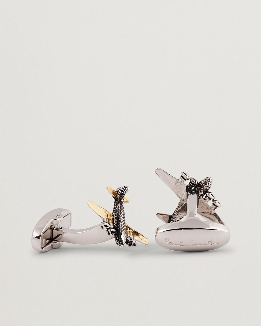 Herren | Paul Smith Airplane Silver Cufflink Gold | Paul Smith | Airplane Silver Cufflink Gold