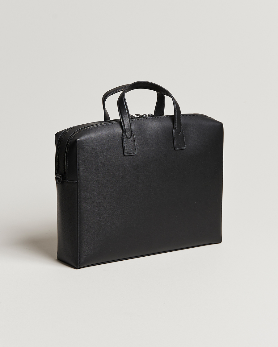 Herren | Paul Smith Leather Double Zip Shoulder Bag Black | Paul Smith | Leather Double Zip Shoulder Bag Black