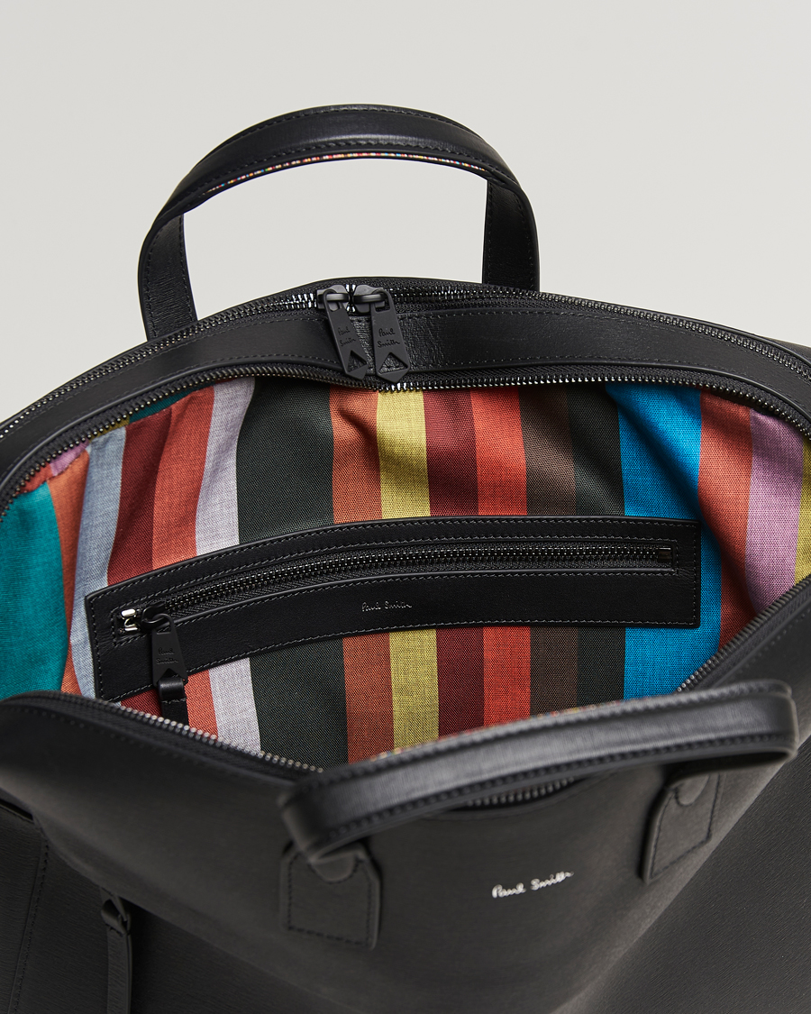 Herren | Paul Smith Leather Double Zip Shoulder Bag Black | Paul Smith | Leather Double Zip Shoulder Bag Black