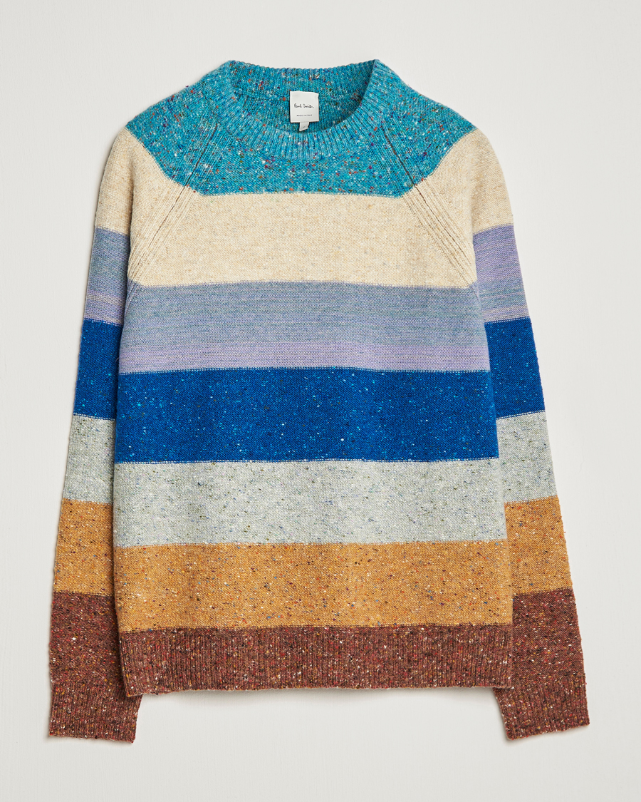 Herren | Pullover | Paul Smith | Heavy Knitted Stripe Sweater Blue