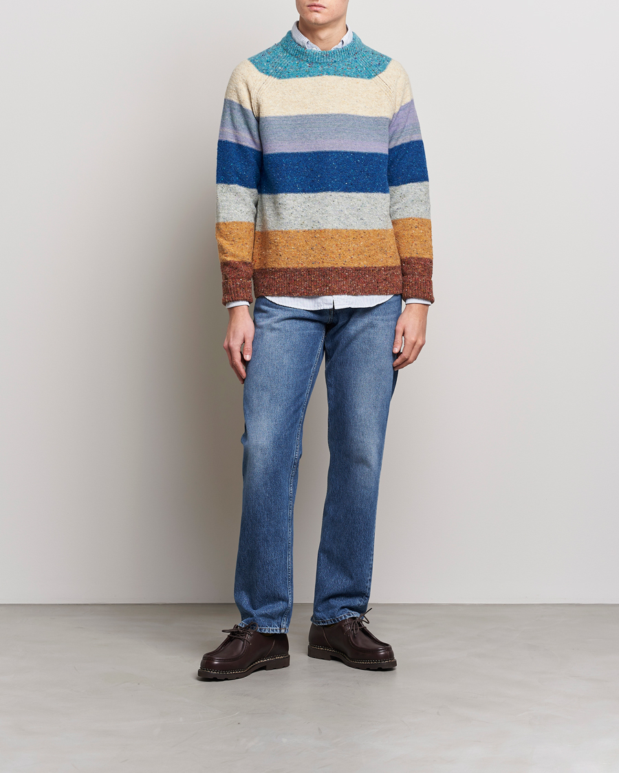 Herren | Pullover | Paul Smith | Heavy Knitted Stripe Sweater Blue