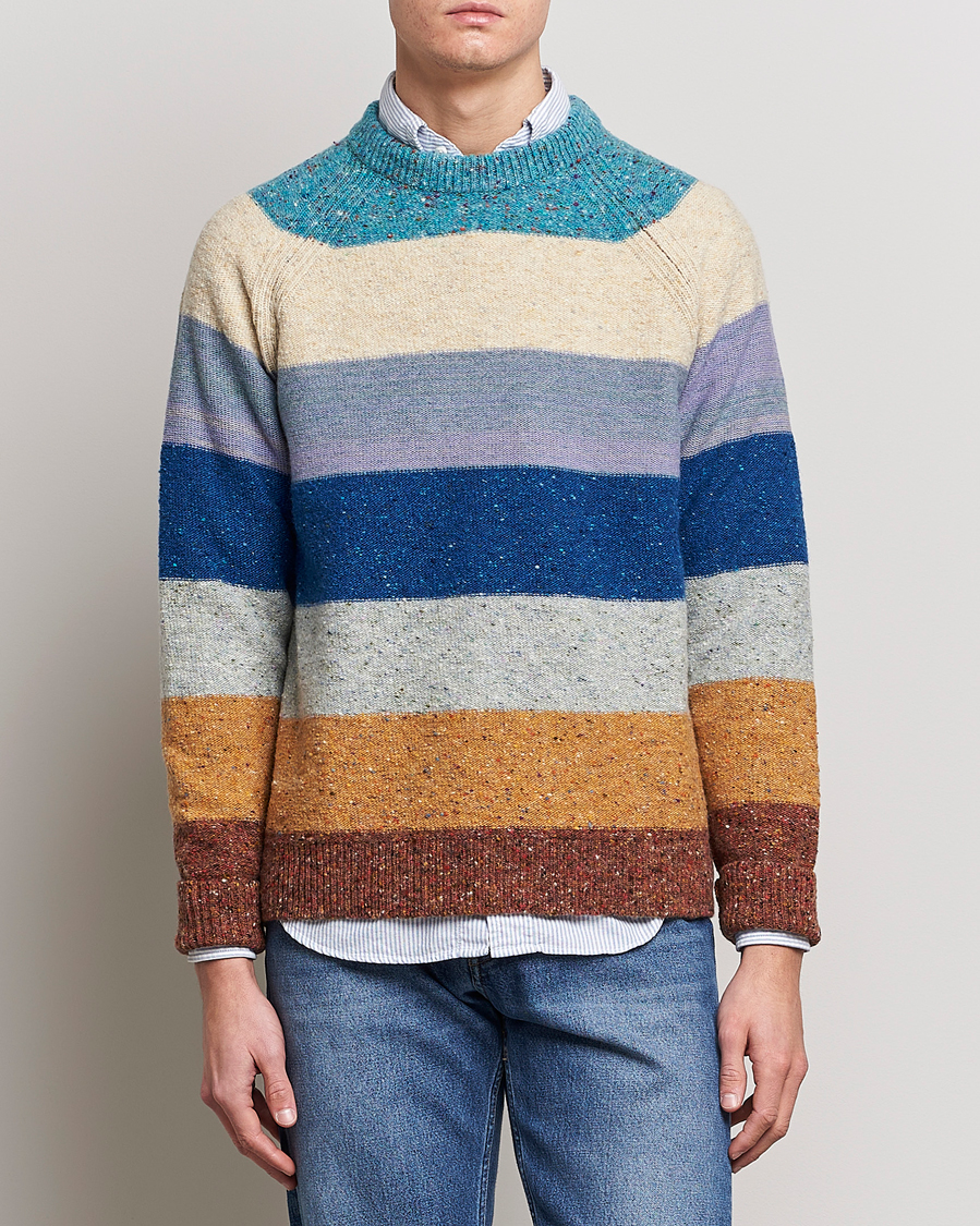 Herren | Pullover | Paul Smith | Heavy Knitted Stripe Sweater Blue