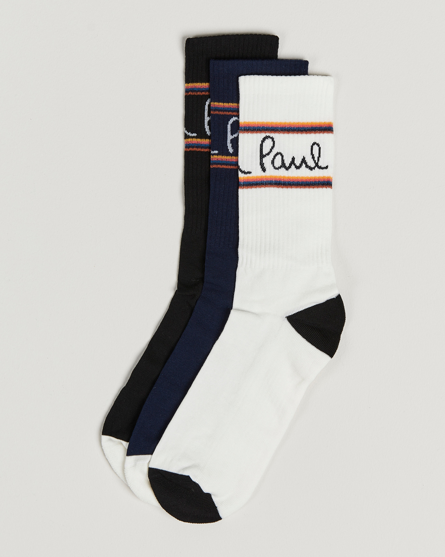 Herren | Unterwäsche | Paul Smith | 3-Pack Logo Socks Black/White