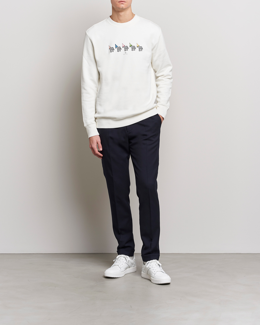 Herren | Pullover | PS Paul Smith | Zebra Organic Cotton Sweatshirt Ecru