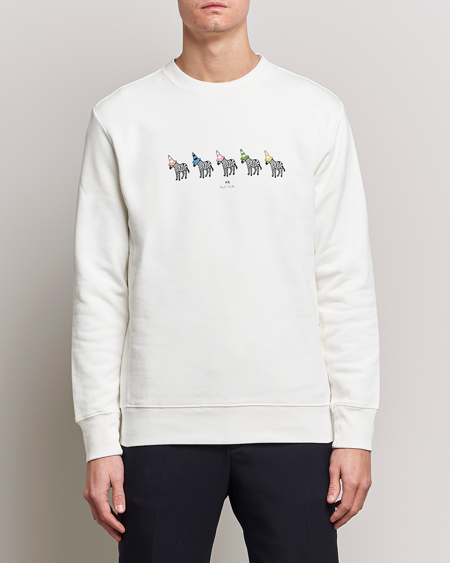 Herren | Pullover | PS Paul Smith | Zebra Organic Cotton Sweatshirt Ecru