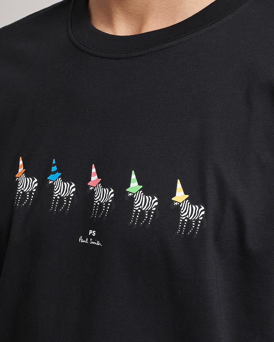 Herren | T-Shirts | PS Paul Smith | Zebra Cones Regular Organic Cotton T-shirt Black