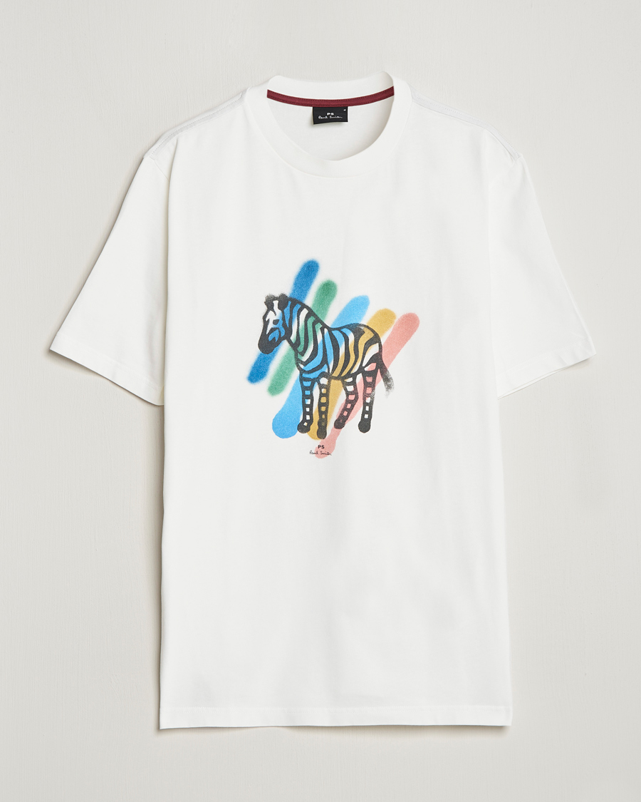 Herren | T-Shirts | PS Paul Smith | Heavy Organic Cotton Zebra Tee Ecru
