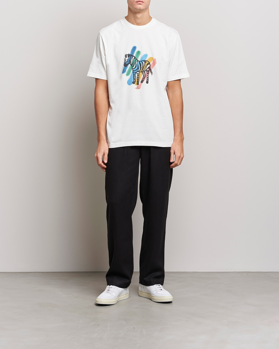 Herren | T-Shirts | PS Paul Smith | Heavy Organic Cotton Zebra Tee Ecru