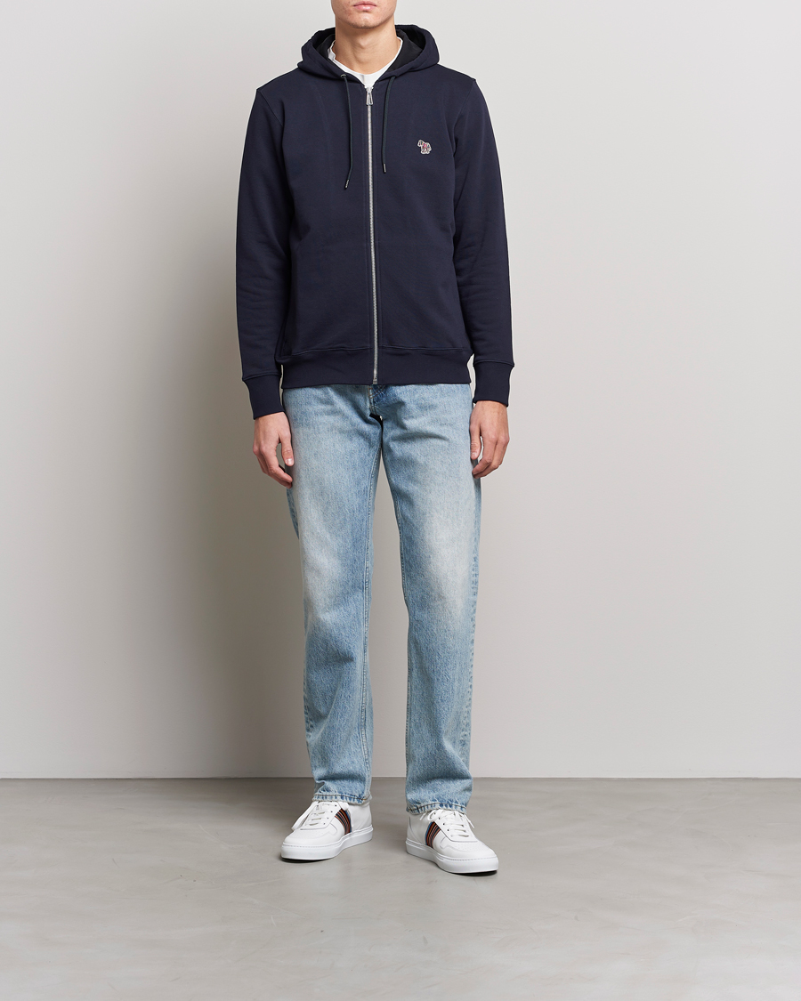 Herren | Pullover | PS Paul Smith | Zebra Organic Cotton Full Zip Sweater Navy