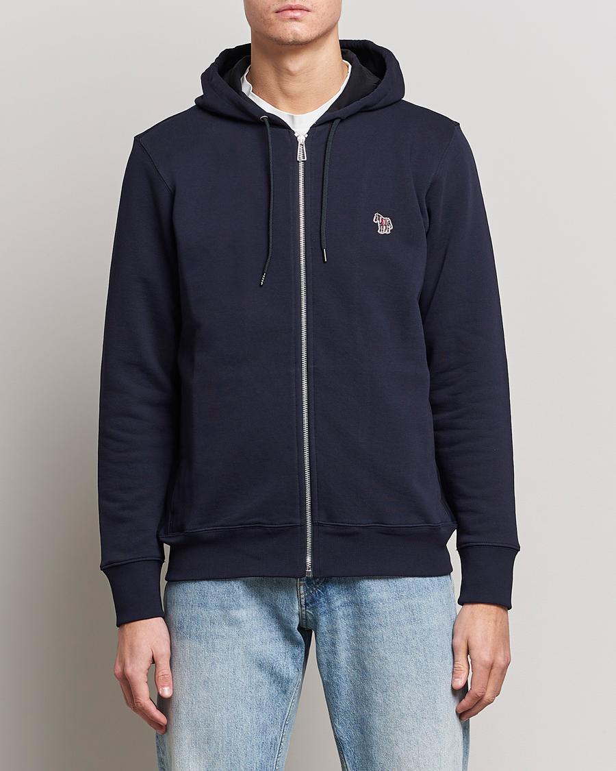 Herren | Pullover | PS Paul Smith | Zebra Organic Cotton Full Zip Sweater Navy