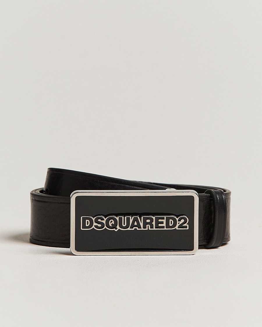 Herren | Dsquared2 Logo Plated Belt Black | Dsquared2 | Logo Plated Belt Black