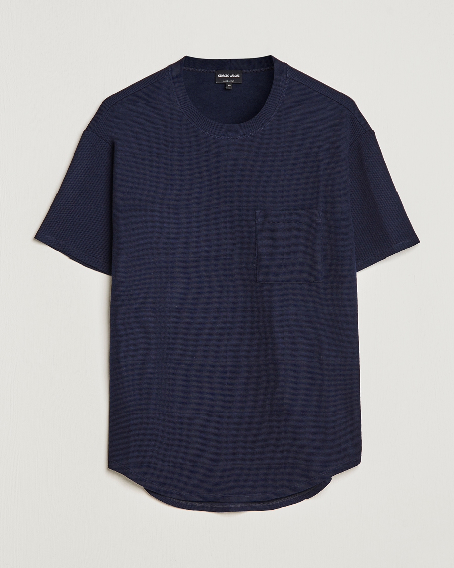 Herren | T-Shirts | Giorgio Armani | Cotton/Cashmere T-Shirt Navy