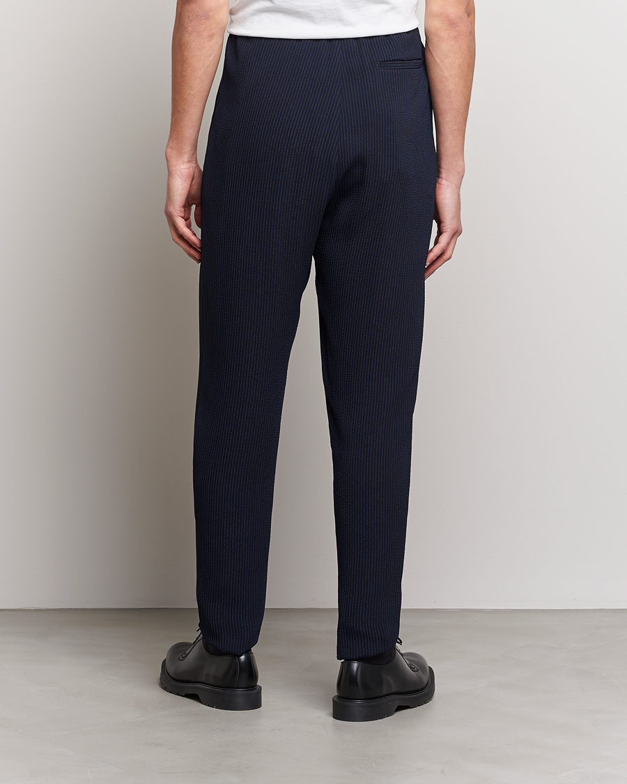 Herren | Hosen | Giorgio Armani | Pleated Seersucker Pants Navy