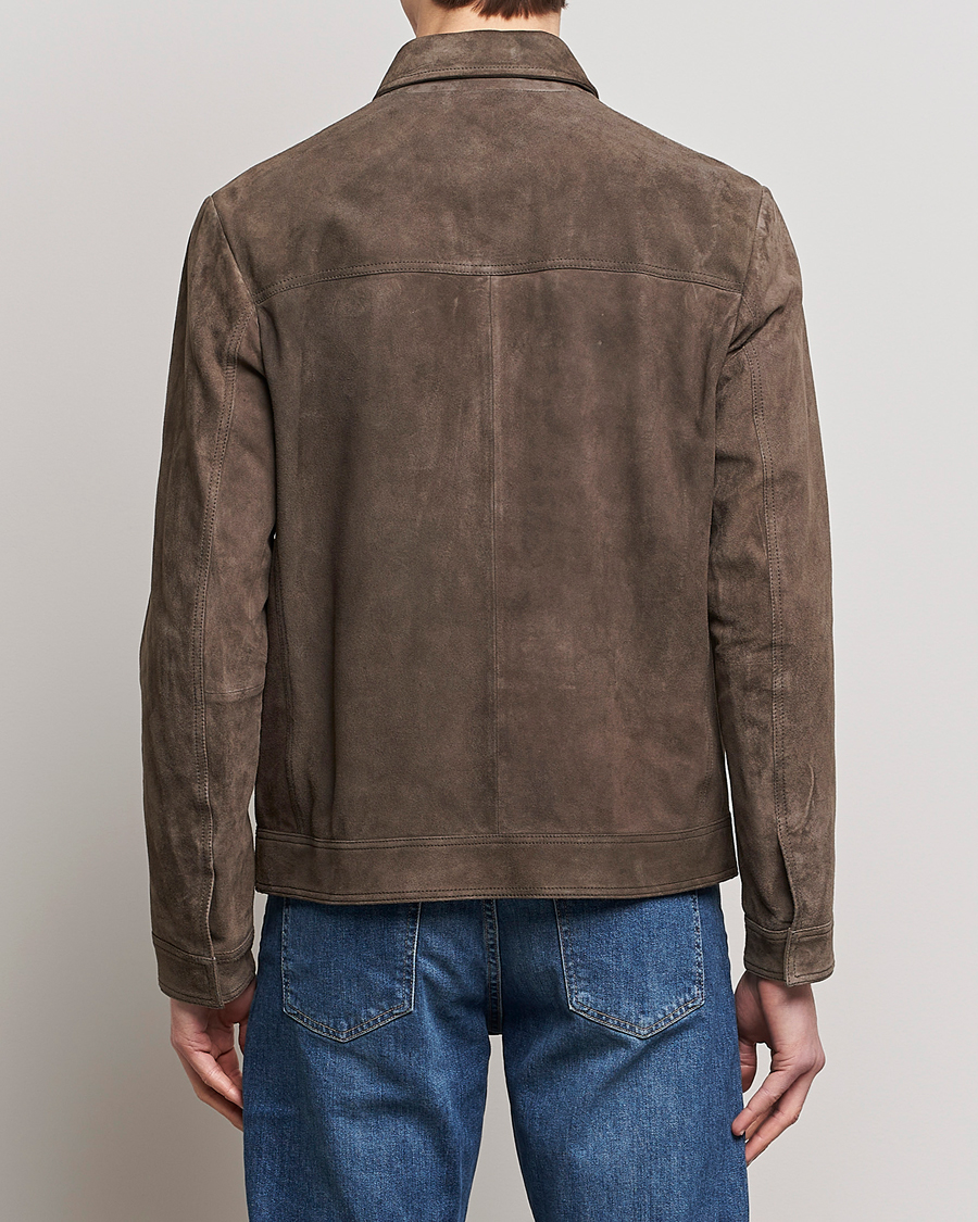 Herren | Jacken | BOSS BLACK | Mucker Suede Jacket Dark Grey