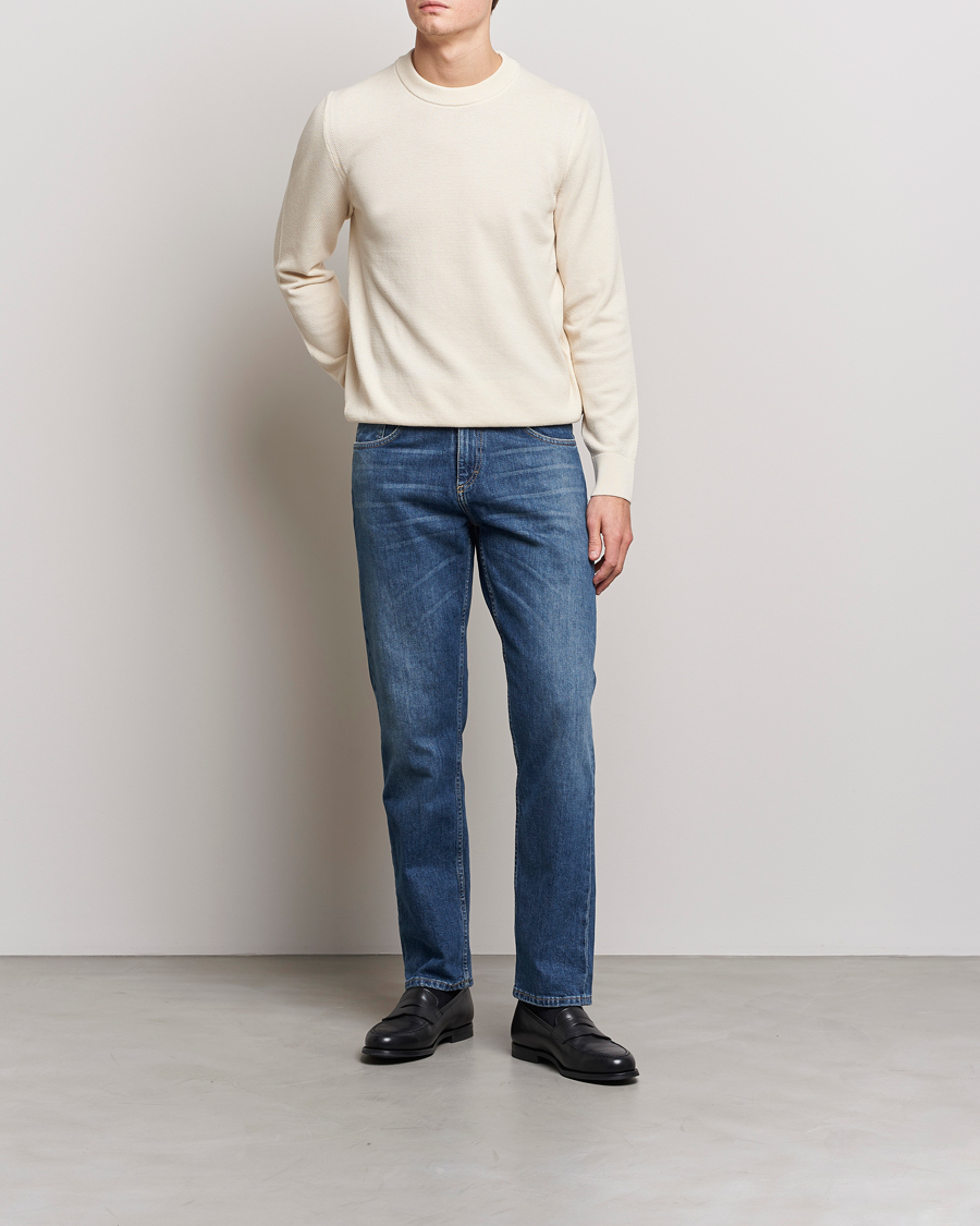 Herren | Pullover | BOSS BLACK | Ecaio Knitted Sweater Open White