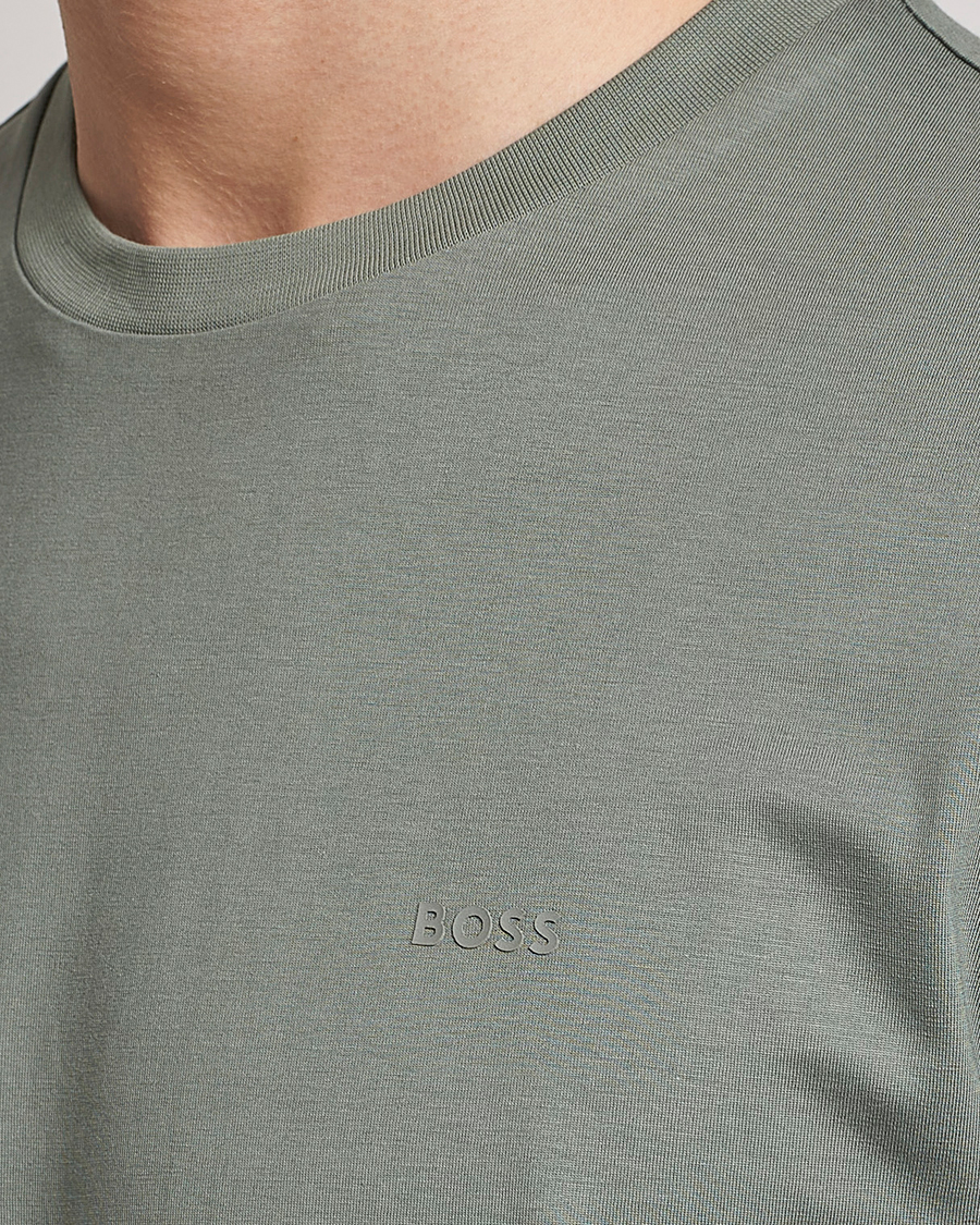 Herren | T-Shirts | BOSS BLACK | Thompson Logo Crew Neck T-Shirt Open Green