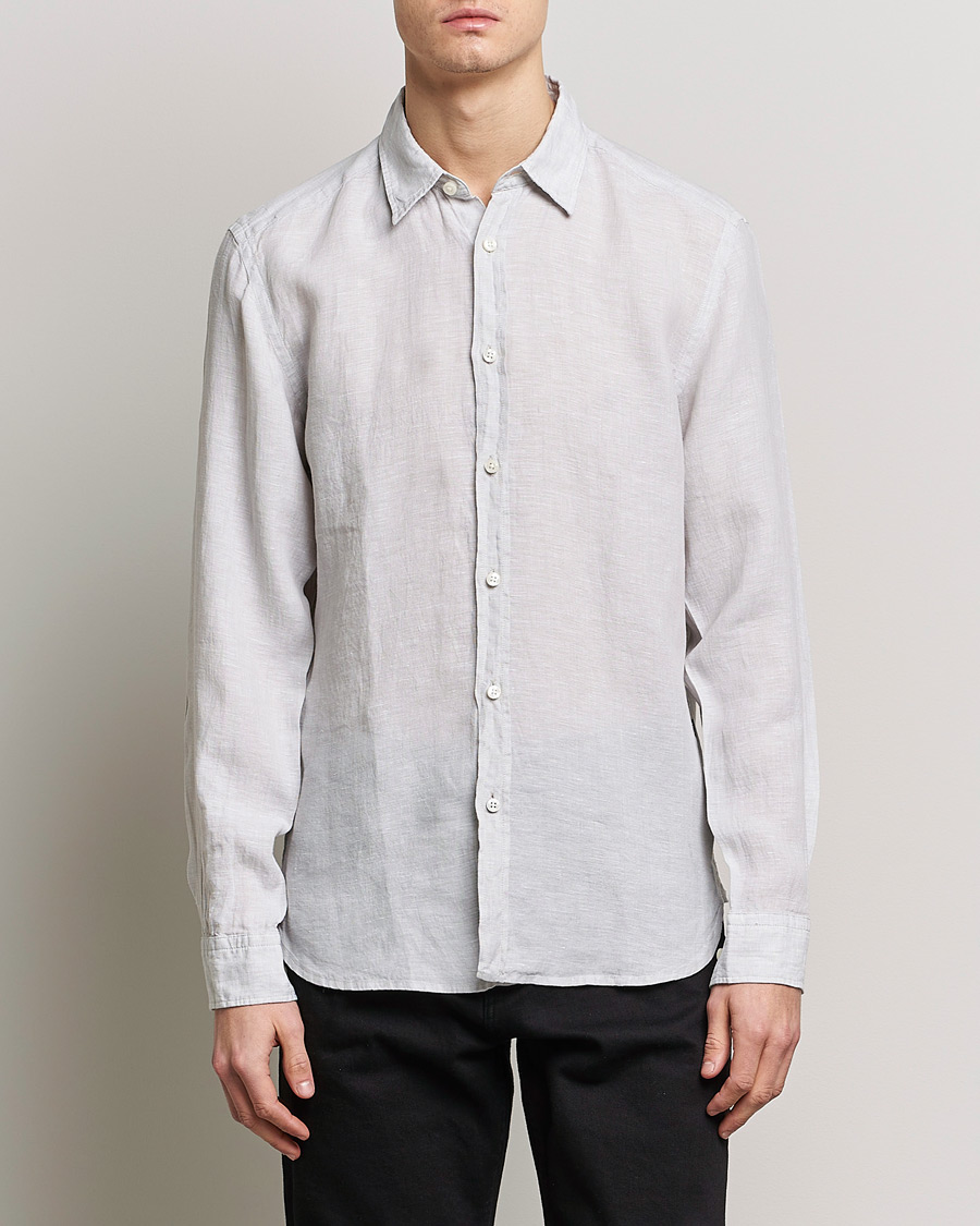 Herren | Hemden | BOSS BLACK | Liam Linen Shirt Light Grey