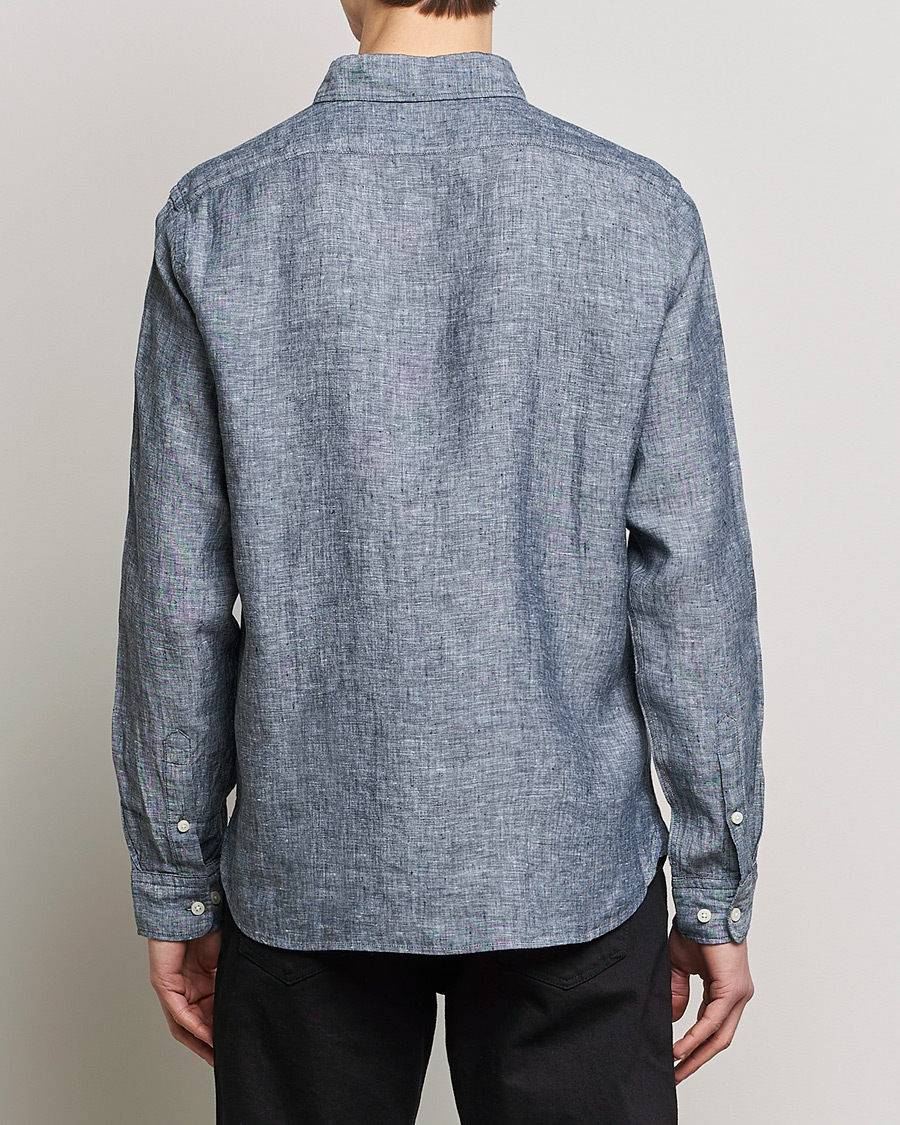 Herren | Hemden | BOSS BLACK | Liam Linen Shirt Dark Blue