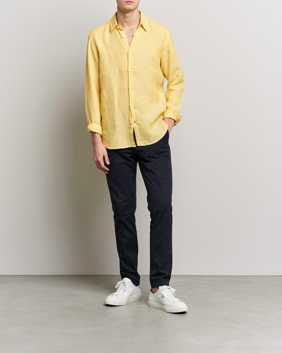 Herren | Hemden | BOSS BLACK | Liam Linen Shirt Bright Yellow