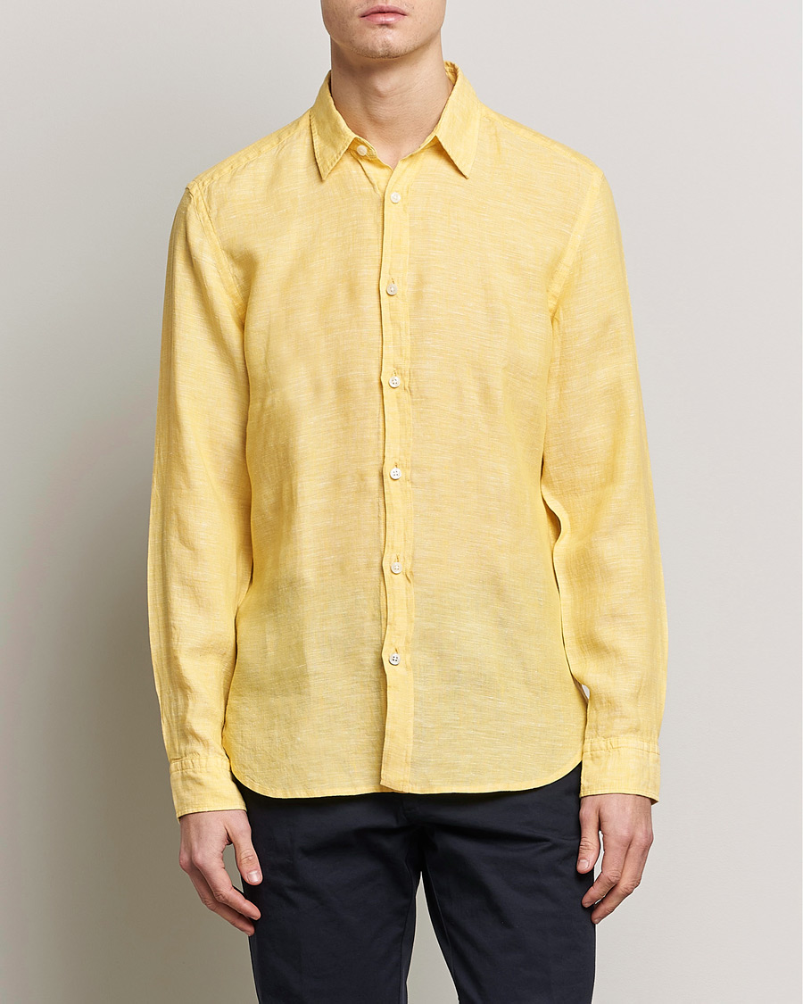 Herren | Hemden | BOSS BLACK | Liam Linen Shirt Bright Yellow