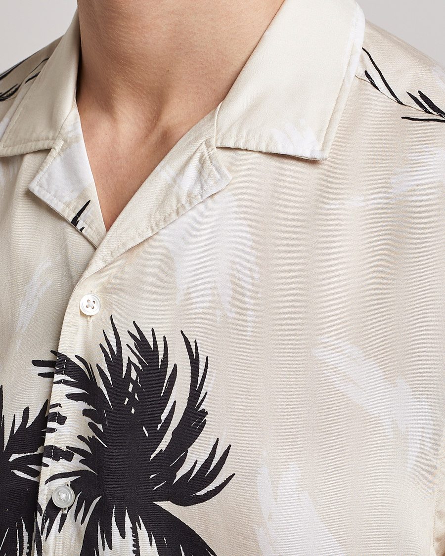 Herren | Hemden | BOSS BLACK | Lars Printed Resort Collar Shirt Open White