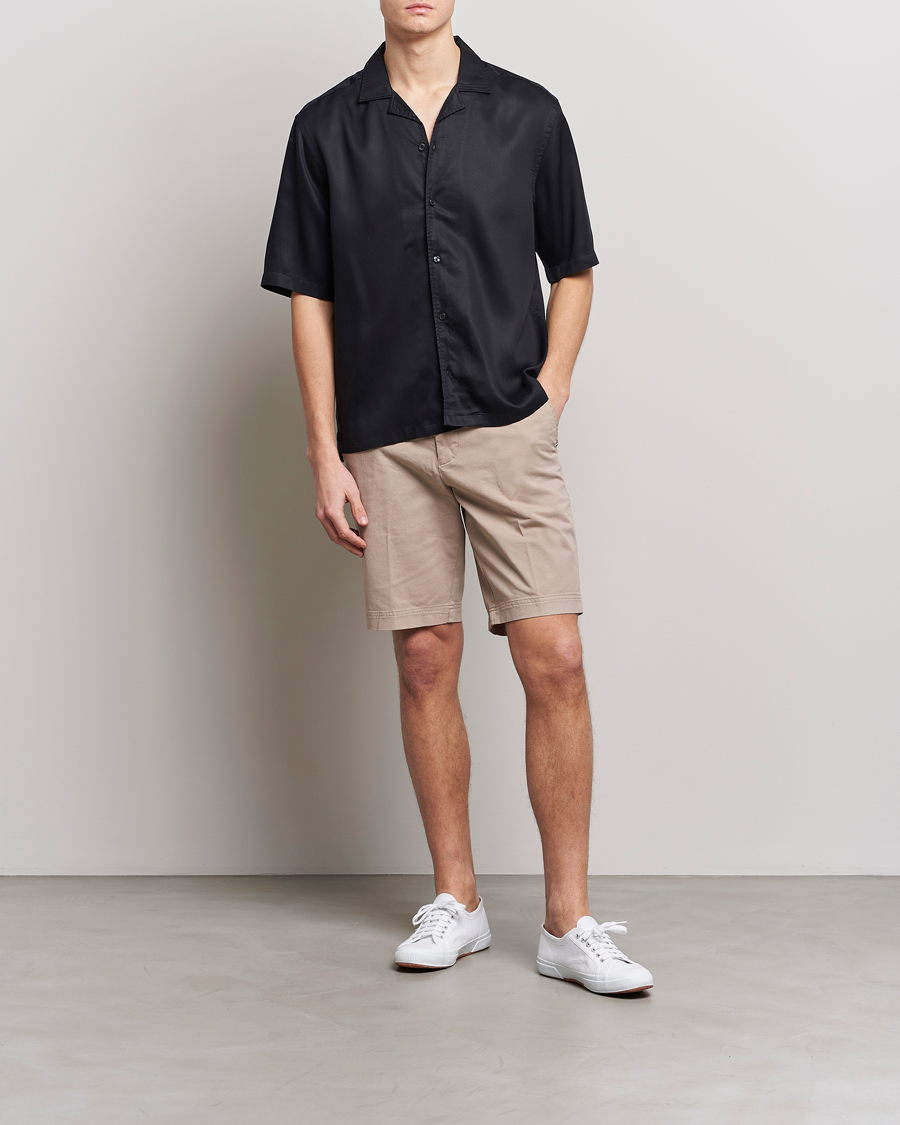Herren | Hemden | BOSS BLACK | Lars Resort Collar Short Sleeve Black