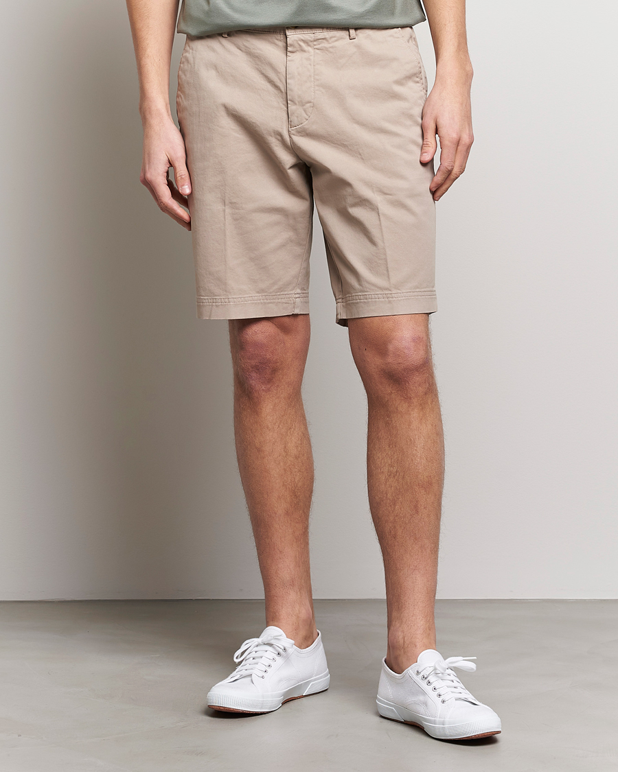 Herren | Shorts | BOSS BLACK | Slice Chino Shorts Open Beige