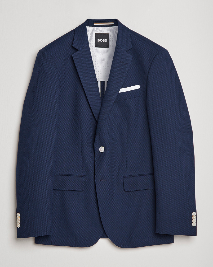 Herren | Sakkos | BOSS BLACK | Hutson Wool/Cotton Club Blazer Dark Blue