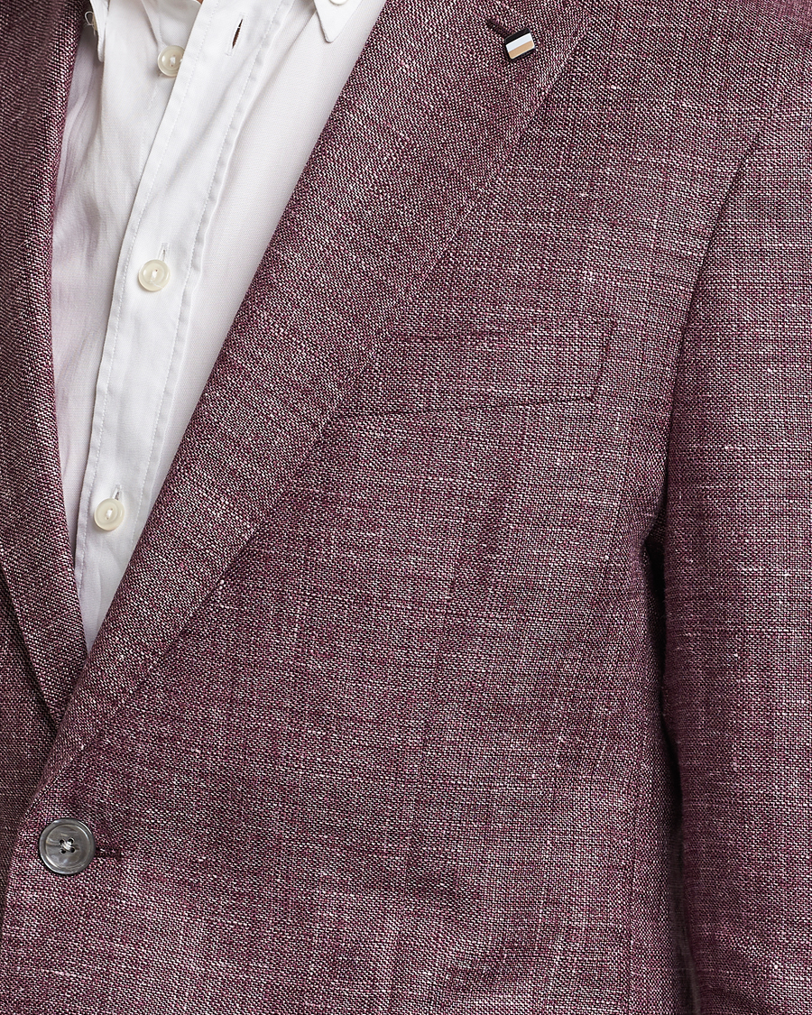 Herren | Sakkos | BOSS BLACK | Hanry Linen/Wool Blazer Dark Red