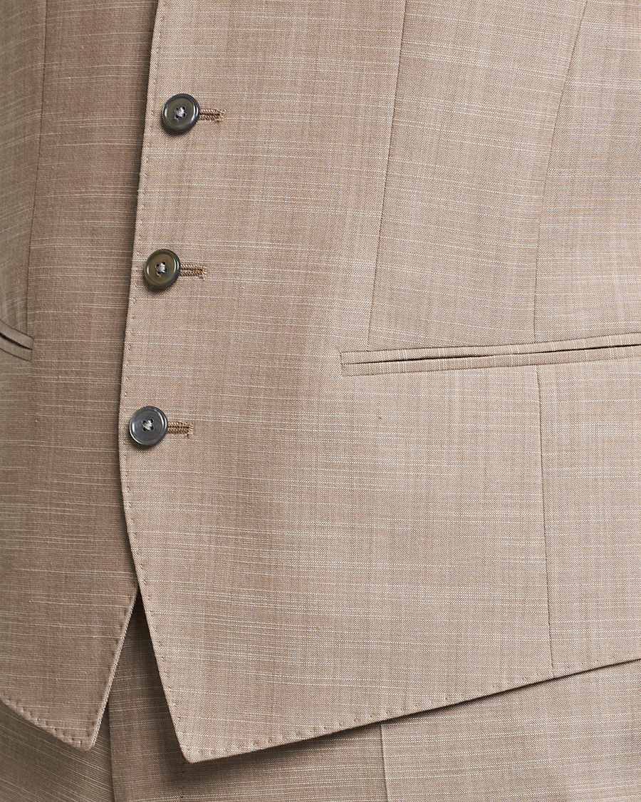 Herren | Sakkos | BOSS BLACK | Huge Wool/Cotton Vest Light Beige