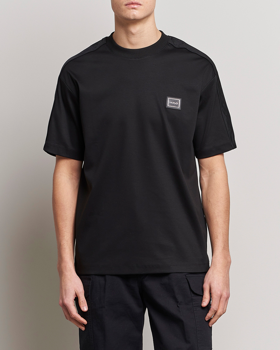 Herren | T-Shirts | HUGO | Dalix Logo Crew Neck T-Shirt Black