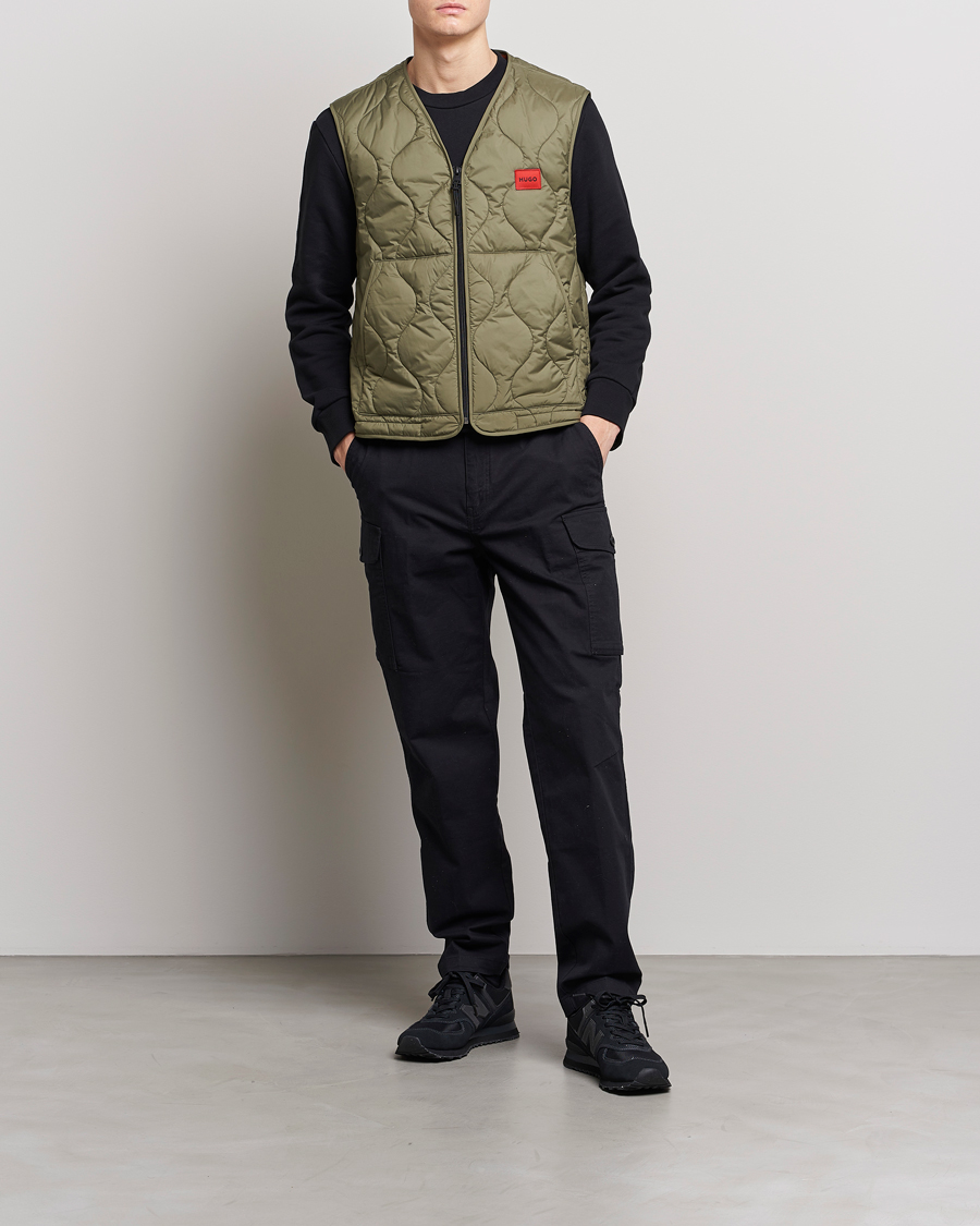 Herren | Westen | HUGO | Bethano Onion Quilt Vest Open Green