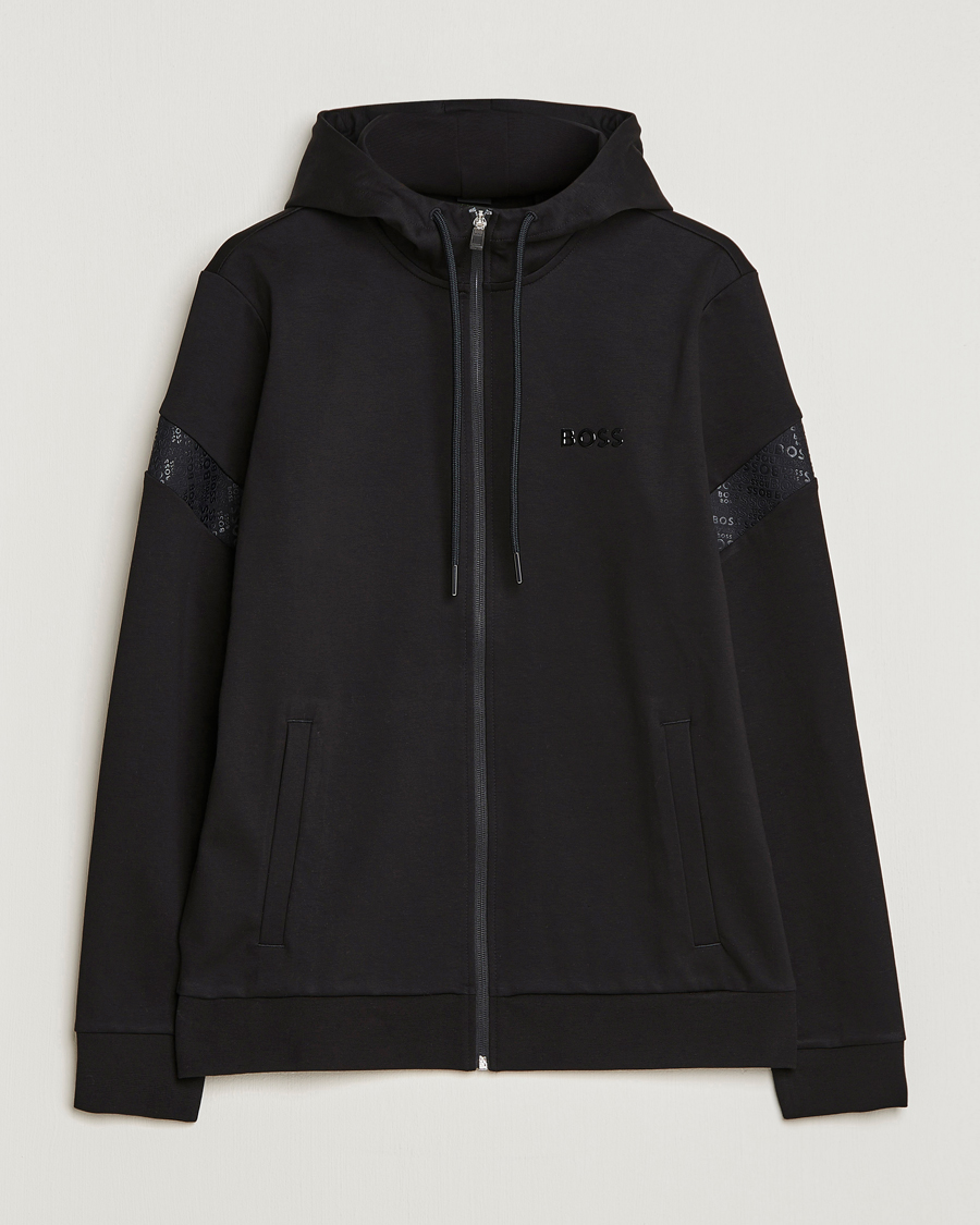 Herren | Pullover | BOSS GREEN | Saggy Mirror Full-Zip Hoodie Black