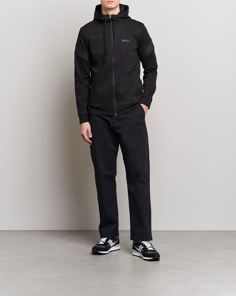 Herren | Pullover | BOSS GREEN | Saggy Mirror Full-Zip Hoodie Black