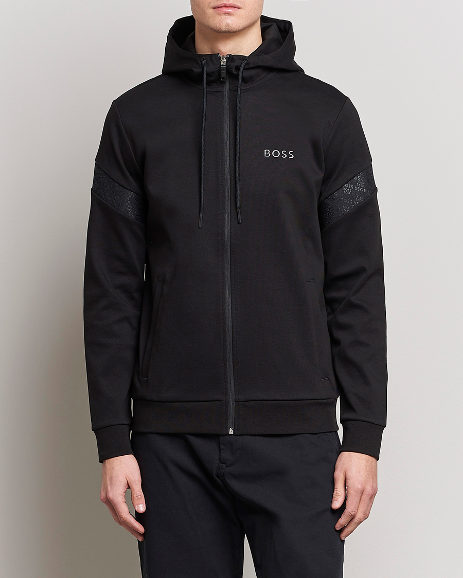 Herren | Pullover | BOSS GREEN | Saggy Mirror Full-Zip Hoodie Black