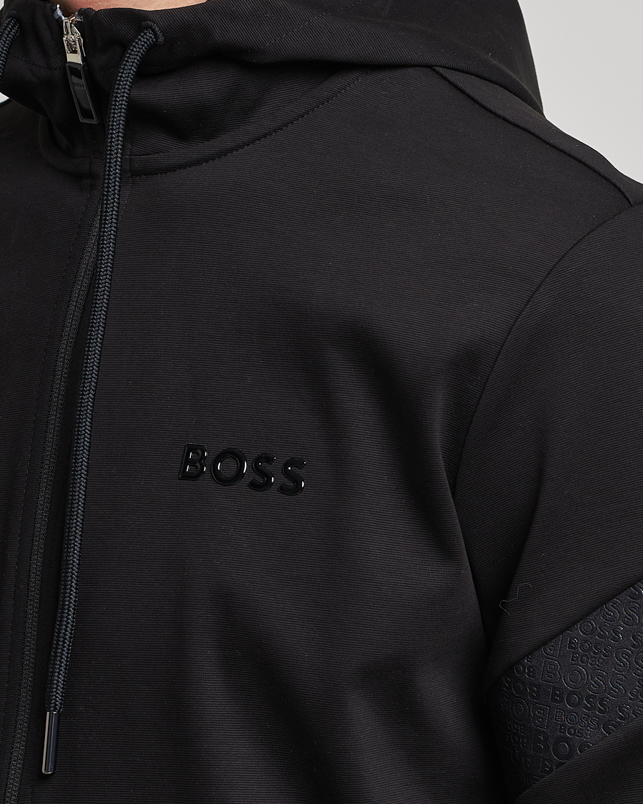 Herren | Pullover | BOSS GREEN | Saggy Mirror Full-Zip Hoodie Black