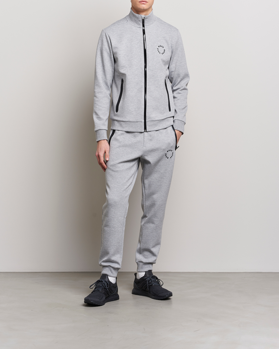 Herren | Pullover | BOSS GREEN | Skaz Full-Zip Light Grey