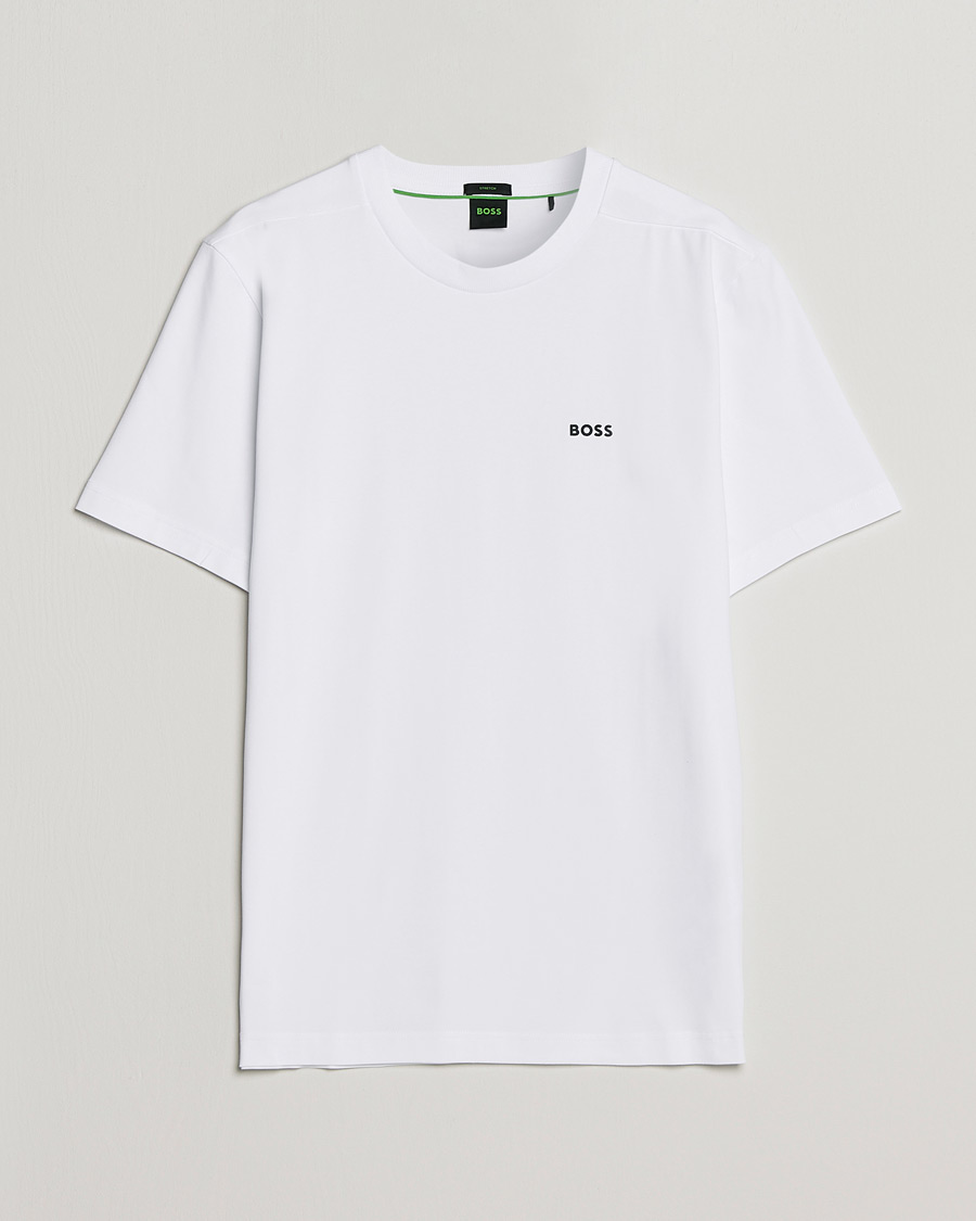 Herren | T-Shirts | BOSS GREEN | Logo Crew Neck T-Shirt White