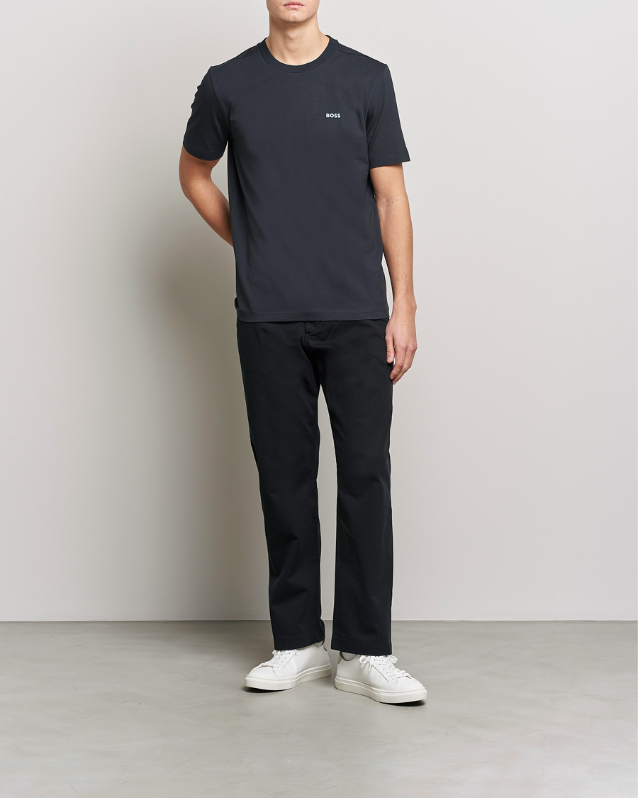 Herren | T-Shirts | BOSS GREEN | Logo Crew Neck T-Shirt Dark Blue