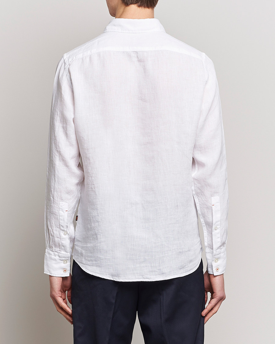 Herren | Hemden | BOSS ORANGE | Relegant Linen Shirt White