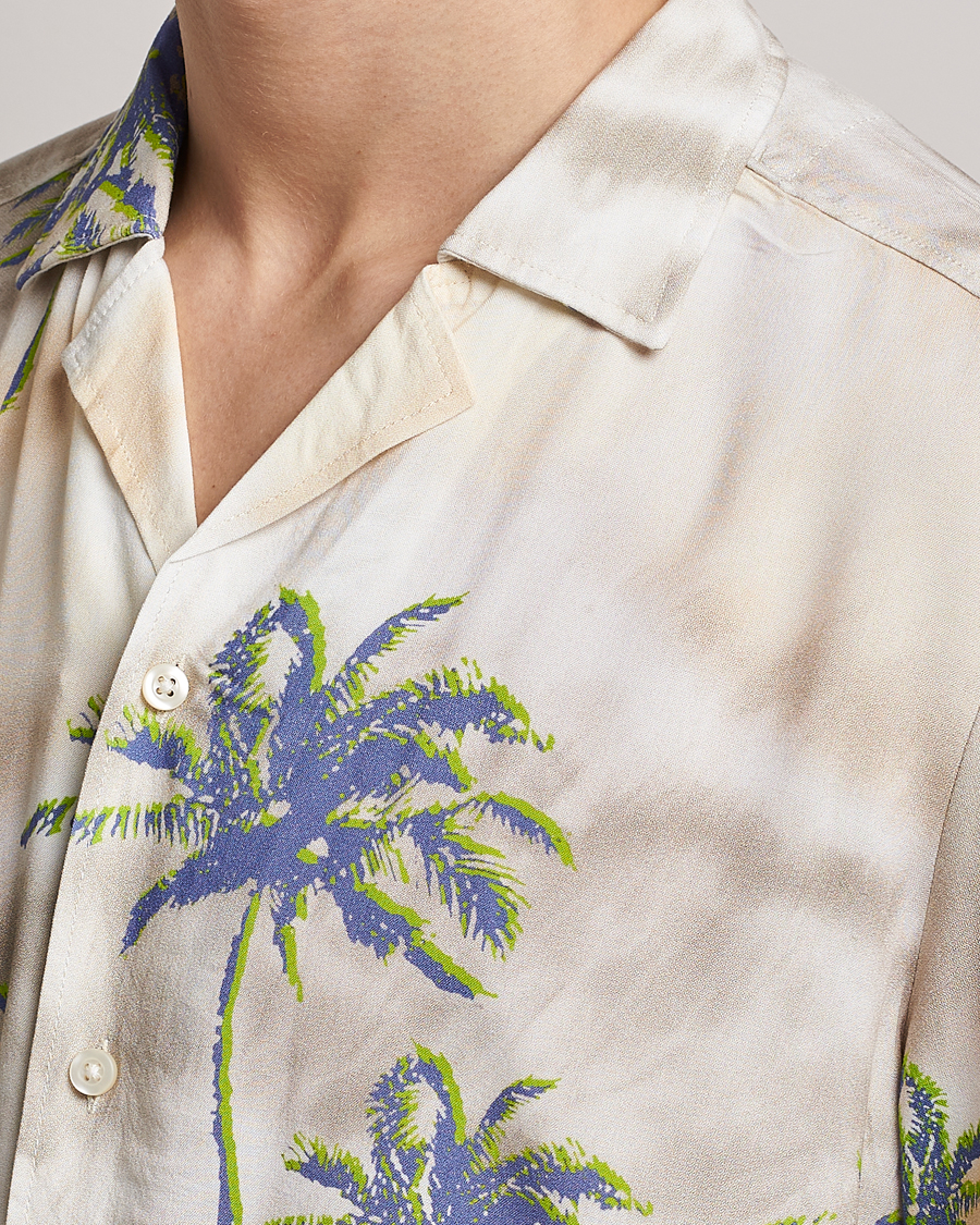 Herren | Hemden | BOSS ORANGE | Rayer Resort Collar Printed Short Sleeve Shirt Bei