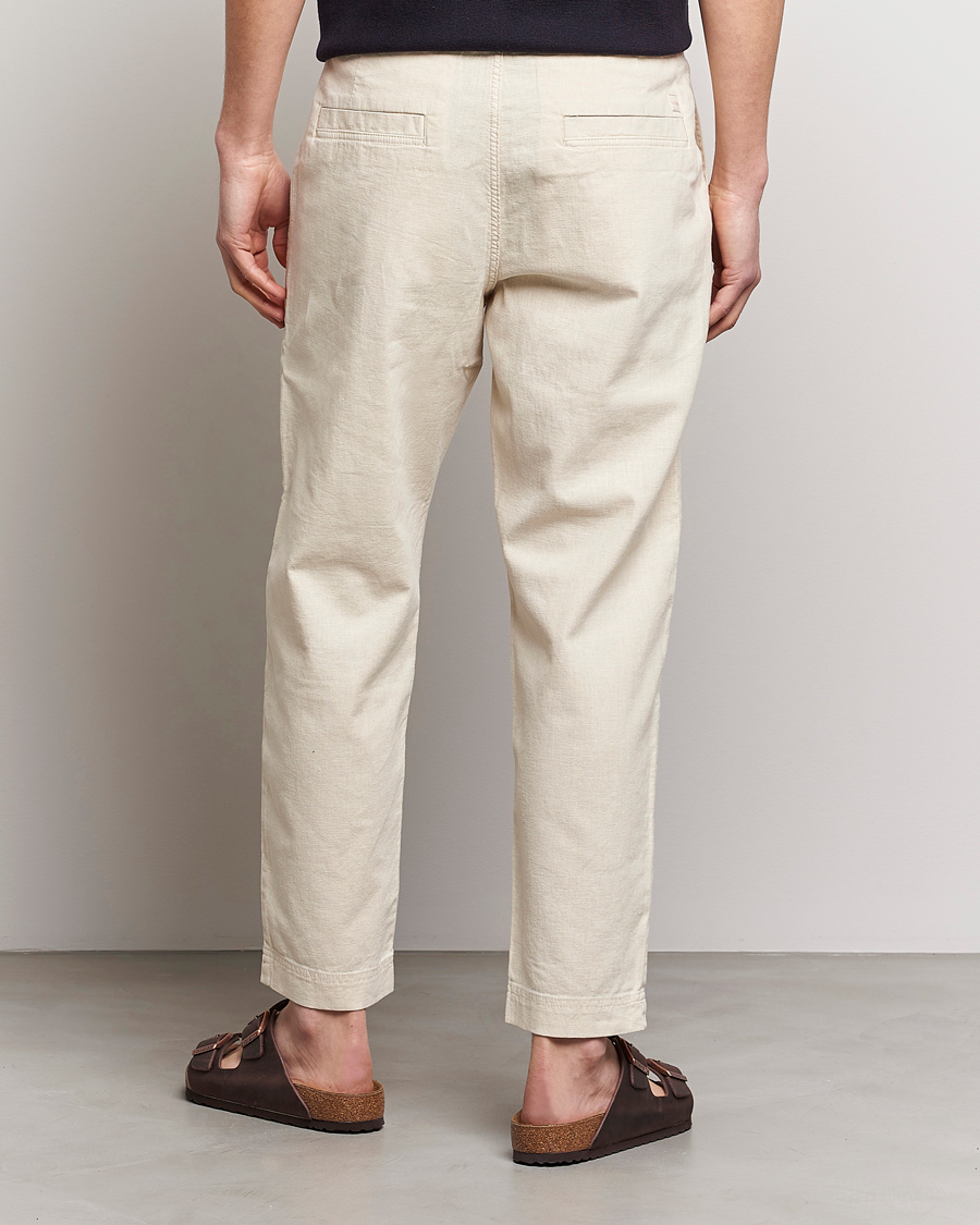 Herren | Hosen | BOSS ORANGE | Sisla Cotton/Linen Drawstring Pants Light Beige