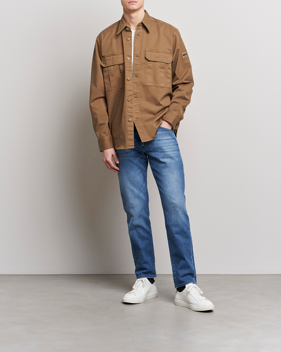 Herren | Hemden | BOSS ORANGE | Lisel Pocket Overshirt Open Beige
