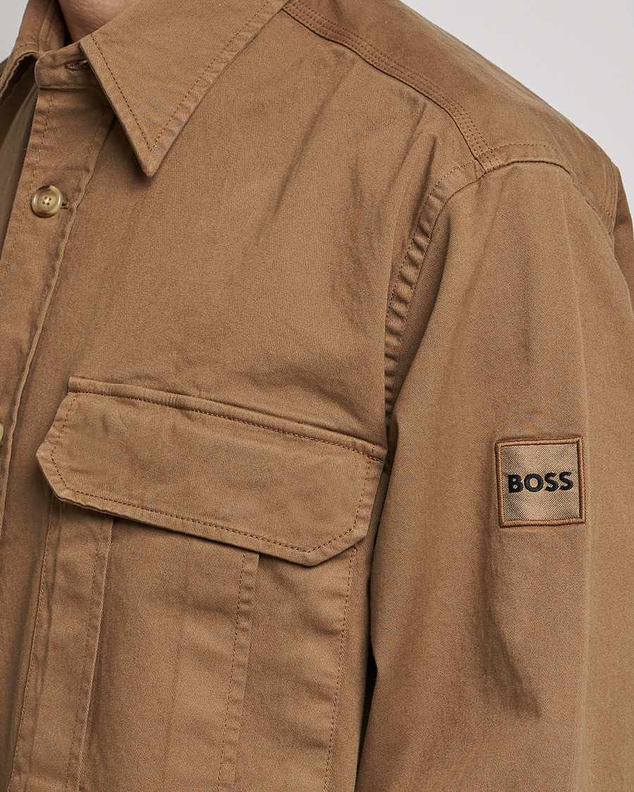 Herren | Hemden | BOSS ORANGE | Lisel Pocket Overshirt Open Beige