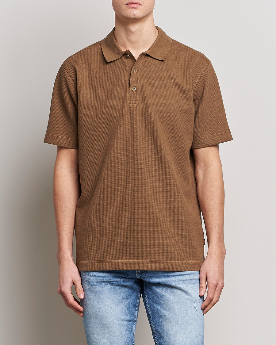 Herren | Poloshirts | BOSS ORANGE | Petempesto Knitted Polo Open Beige