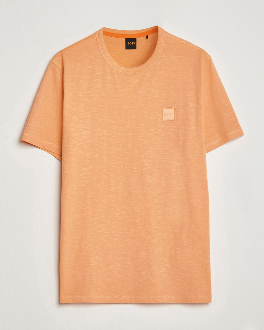 Herren | T-Shirts | BOSS ORANGE | Tegood Slub Crew Neck T-Shirt Pastel Orange