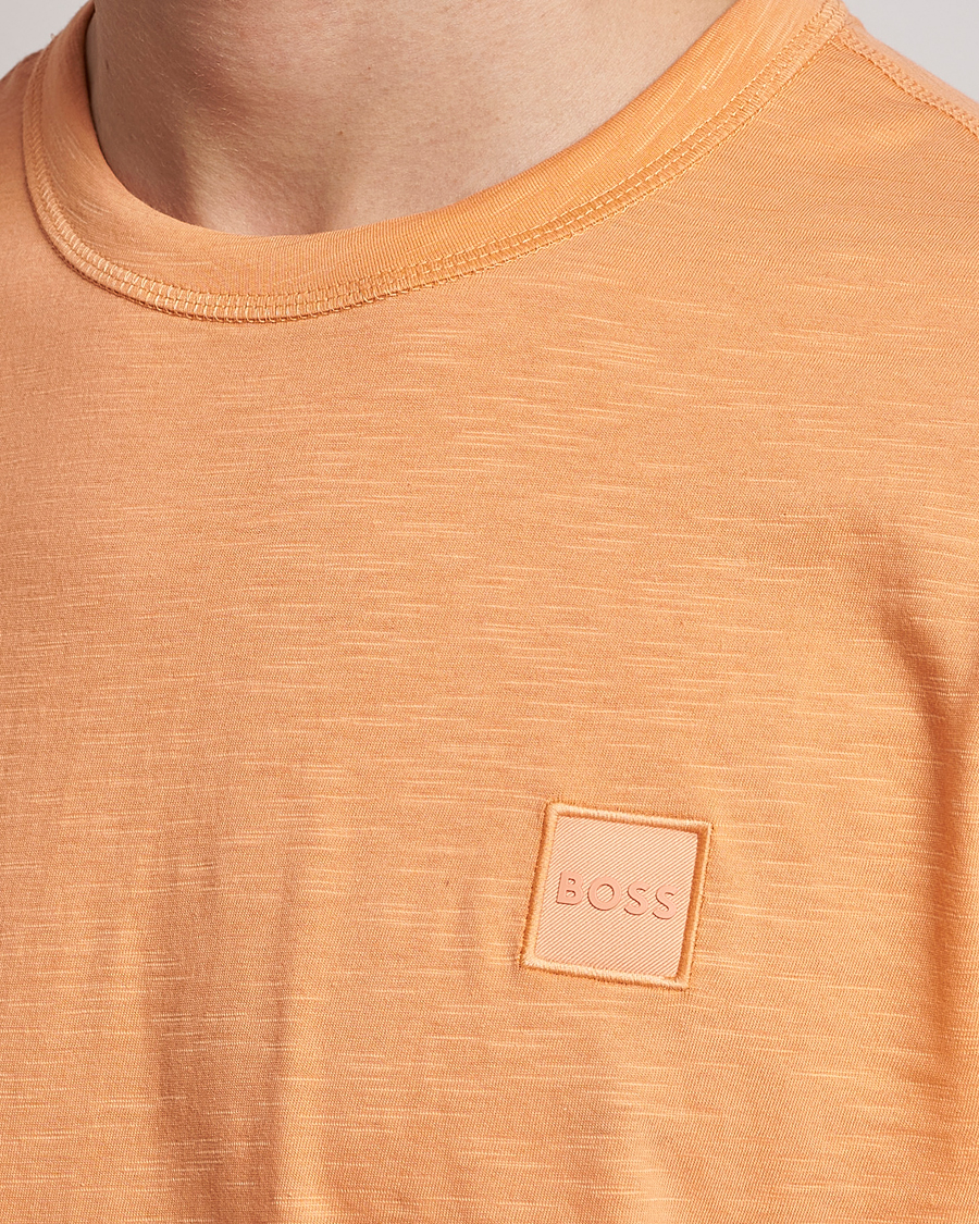 Herren | T-Shirts | BOSS ORANGE | Tegood Slub Crew Neck T-Shirt Pastel Orange