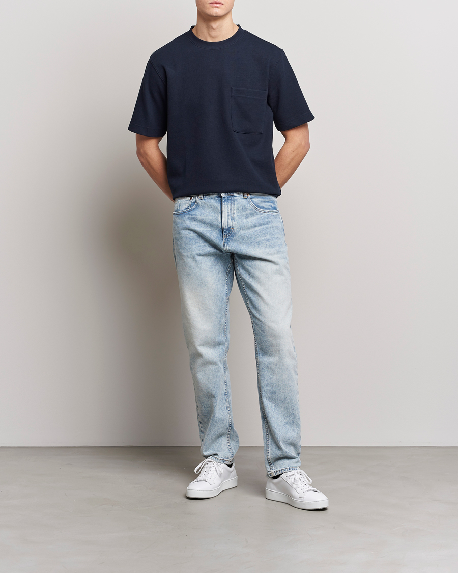 Herren | T-Shirts | BOSS ORANGE | Tempesto Knitted Crew Neck T-Shirt Dark Blue